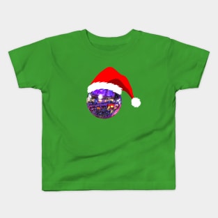 Jolly Disco Ball with Santa Hat Kids T-Shirt